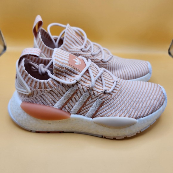 Adidas NMD W1 Shoes Womens Size 6 Pink White Stripe‎ Originals ID4268 Boost Sole